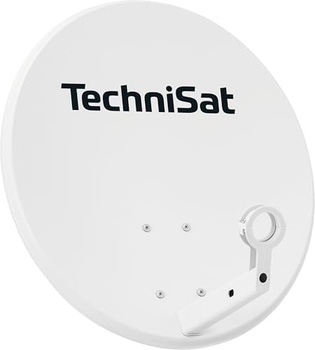TechniSat TECHNITENNE 60 - Satellitenschüssel (digital Sat Anlage, Antenne mit Masthalterung, vorbereitet für die Aufnahme eines 40 mm LNB) 60 cm Spiegel, lichtgrau
