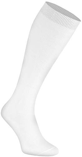 Rainbow Socks - Damen Herren Bunte Bambus Kniestrümpfe - 1 Pair - Weiß - Größen 39-41