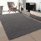 SANAT Teppich Wohnzimmer - Grau Hochflor Langflor Teppiche Modern, Größe: 60x110 cm