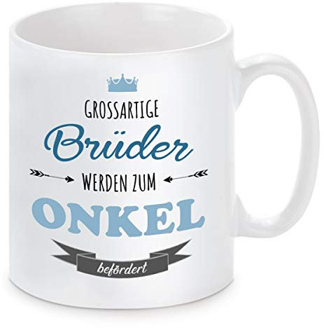 Tasse mit Motiv - Brüder werden zum Onkel befördert