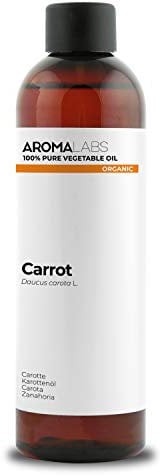 ORGANIC - CARROT Infused Oil - 250mL - 100% Pure, Natural and Cosmos Certified - AROMA LABS (French Brand)