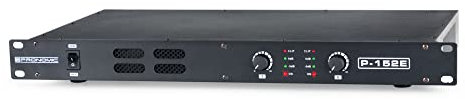 Pronomic P-152E MKII Endstufe - 2-Kanal Endstufe - Leistung RMS/4 Ohm: 2x 150 Watt - Besonders geeignet für Monitor-Betrieb oder Studio/HiFi- 1HE - Schwarz