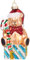 BRUBAKER Teddy mit Zuckerstange und Geschenk - Handbemalte Weihnachtskugel aus Glas - Mundgeblasener Christbaumschmuck Figuren lustig Deko Anhänger Baumkugel - 13 cm