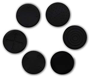 6PC Silicone Thumb Stick Grips Caps Analog Thumbstick Joystick Cap for PS Vita PSV 2000 PSV 1000 (Black)
