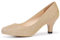 Phorecys Women's Kitten Heels Round Toe Dress Court Shoes Work Comfort Glittermps Glitter Gold US 8-UK 5.5