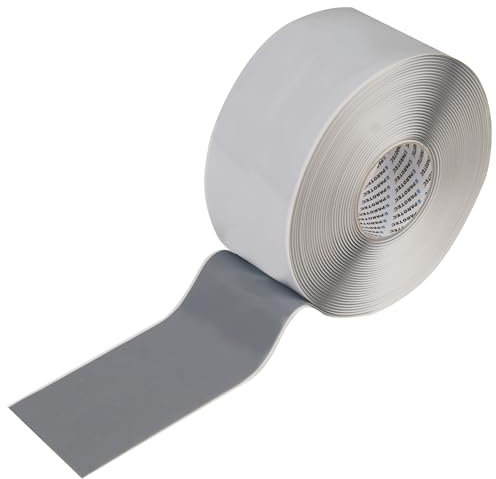 Folnet Butyltec Plus - Nastro butile biadesivo, 100% butilico, resistente ai raggi UV, spessore 3 mm, 100 mm x 14 m, colore: Grigio