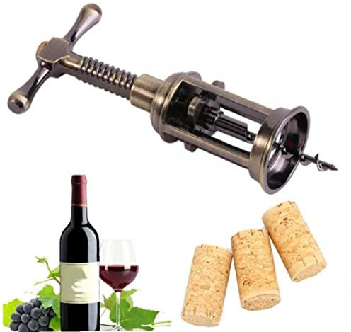 Retro Bottle Opener Wine Double Hinged Rotary Lever Zinc Alloy Antique Corkscrew Cork Puller Champagne Opener