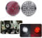 njssjd Defender Upgrade LED Nebelscheinwerfer - 2 Stück 95mm Rund Klar + Rote Linse Led Weißes Rückfahrlicht Rote Nebelschlussleuchte für Land Rover Defender 2001-2016 Defender Cabrio 1990-2016