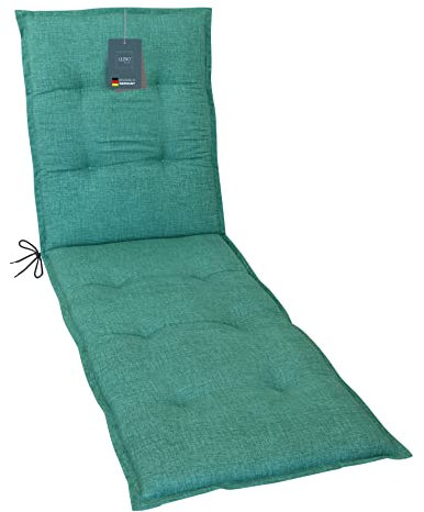 LILENO HOME Sonnenliege Auflage als [1er Set - Rollliege] in Türkisgrün - Gartenliegen Auflage perfekt für Strandliege - Polster Auflage für Gartenliege (190x60x6cm)