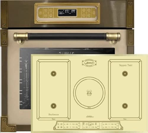 Kaiser ElfAD+KCT 7797 FI ElfEm, forno da incasso retrò, 80 l, set forno elettrico, 11 funzioni, piano cottura a induzione, 77 cm, vetro avorio con sfaccettatura