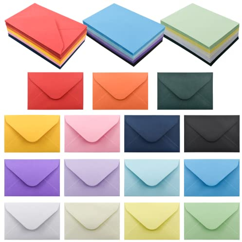 VANRA 150 Pack Invitation Envelopes with Self Seal V Flap - Mini Envelopes for Birthday, Small Gift, Business Cards (4 x 2.7 inches)