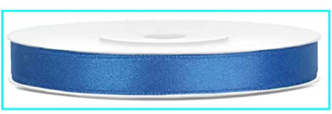 Libetui 25 Meter Satinband Königsblau 6mm Schleifenband royal Blue Satin Dekoband Geschenkband 6mm Hochzeit blaues Band blaue Schleife