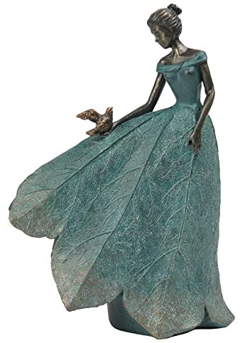 Guichifun Feenstatuen-Kollektion, Heimdekoration, Blattengel für Mädchen, Kunstharz, für drinnen oder draußen, rustikaler Feengarten, Outdoor, Hof, Fantasie-Figuren, Geschenke, 21,6 x 13,2 x 30,5 cm