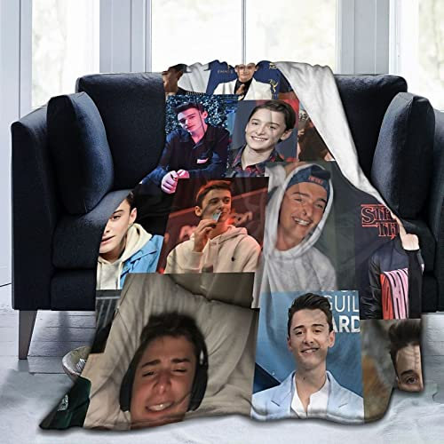 YINGD Noah Schnapp Modische Decke Plüsch Bett Couch Decke Digitaldruck 125 cm x 100 cm