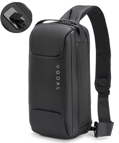 VGOAL Sling Backpack Men'S Chest Bag Shoulder Crossbody Sling Backpack with TSA Lock and USB Charging Port