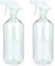 mikken 2 botellas pulverizadoras de plástico PET de 1000 ml para productos de limpieza, plantas, pelo, etc