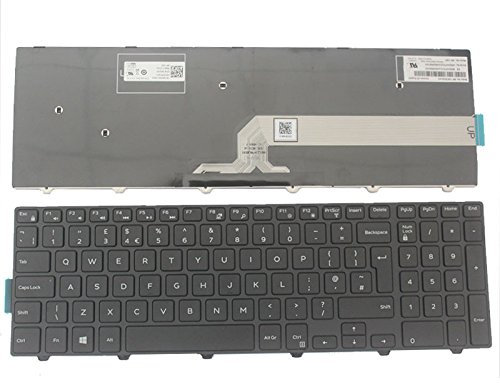 BAETI Clavier britannique de rechange pour clavier d'ordinateur portable D-EL-L Inspiron 15-3000 5000 3541 3542 3543 5542 3550 5545 5547 3878 15-5000 15-5545 17-50000000