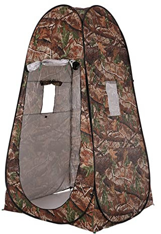 KOCAN Tente de Camping Pop Up Portable Confidentialité 2 Personnes 3 Saison Moderne Camouflage Tente de Changer pour Activités de Camping et de Randonnée