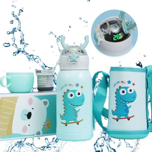 Smart Flask With Temperature Display for Kids - Hot and Cold Drink Stainless Steel Baby Flask for Boiled Water, Bottles, Milk, Tea - Insulated Travel Mug 500ml