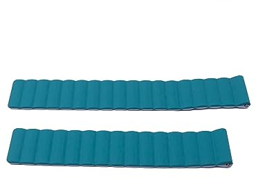 System-S Armband 20 mm aus Silikon magnetisch für Smartwatch in Blau Grau