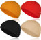 GERTURY Mütze Herren Wolle Fisherman Beanie Mütze Kurze Strickmütze Manschette Beanies für Männer Frauen, Schwarz+Gelb+Rot+Beige, Einheitsgröße