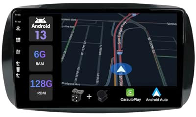 MISONDA Android 14 Doppel Din Autoradio Passt Für Mercedes Benz Smart 453 Fortwo Year 2014-2020- Kamera Canbus KOSTENLOS-[6G+128G]-Unterstützung Lenkradsteuerung RDS 4G WiFi DAB Carplay BT5.0