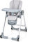 COSTWAY 4 in 1 Baby Hochstuhl, Kinderhochstuhl klappbar, Babystuhl mit Liegefunktion, höhenverstellbarer Rückenlehne & Fußstütze, Kinderstuhl mit 4 Rädern & Bremse für 6-36 Monate Baby