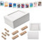 Mbsomnus 40 Stück Fotogirlande 10x15 cm Fotoleine mit Klammern Papier Bilderrahmen Weiß mit 40 Stück Holzklammern 4 Stück Hanfseil Karton Fotorahmen 6 Zoll für DIY Geburtstag Hochzeit Party Wand