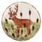 Vietri Wildlife Hirsch Canape-Teller, handgefertigt, italienische Terra Bianca, Keramik, Servierschale, Geschirr, 17 cm, mehrfarbig
