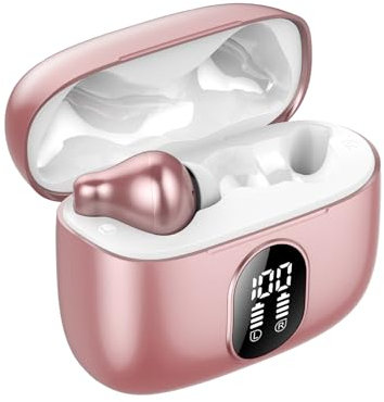 Wireless Earbuds, Bluetooth 5.4 Headphones with 4 HD ENC Noise Cancelling Mics, 40H Playtime Mini Ear Buds Deep Bass, Bluetooth Earbuds Light Weight, Sport Earphones Portable Design, IP7 Waterproof
