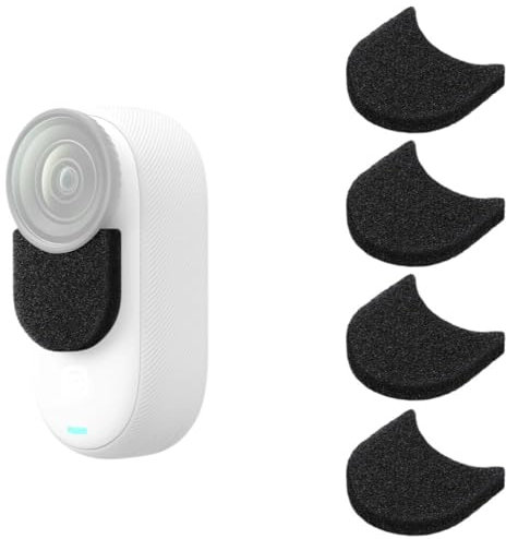 Zhixteu 4PCS Micro Bonnette Anti-Vent pour Insta360 GO 3S/GO 3, Caméra Sportive Kit Audio en Cotton Coupe-Vent Housse de Protection en