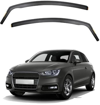 LNCZX 2 Pcs Car Sunroof Wind Deflectors for AUDI A1 2010 2011 2012 2013 2014 2015 2016 2017 2018 3 DOORS, Stick-on Rain Eyebrow Side Window All Weather Anti-Fog Automotive Accessories