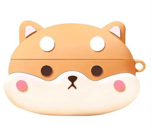GIOPUEY Hülle Kompatibel mit JBL Wave 200 TWS/Wave Beam, Niedlich Spaß Cartoon Silikon TPU Schutzhülle mit Schlüsselbundhaken Case Cover für Jungen Mädchen Männer Frauen - Corgi