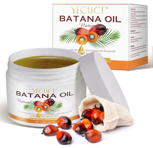 Huile capillaire Batana (120 g) - peut être utilisée comme masque capillaire et huile - prévient la chute des cheveux - huile miracle pour des cheveux plus épais pour les hommes et les femmes !