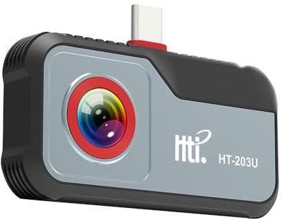 Irfora HT-203U 256 * 192 Pixel Mobiltelefon-Wärmebildkamera -20℃ bis 550℃ Temperaturmessung 25-Hz-Infrarotkamera-Detailverbesserung 8 Farbpalettendesign 3 Sprachaus