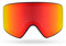 JetBlaze ski goggles with interchangeable lenses, cylindrical, mirrored red lens