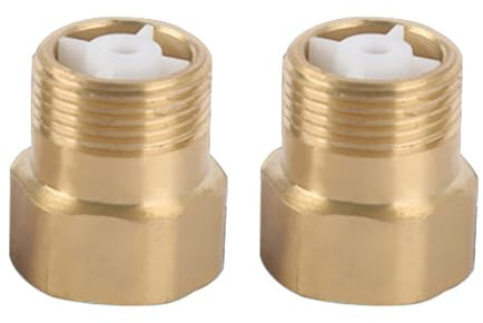 2 valvole di ritegno in ottone da 3/4, DN20, con filettatura interna e filettatura esterna, valvola di ritorno da 3/4, valvola di ritegno per tubo dell'acqua, scaldabagno