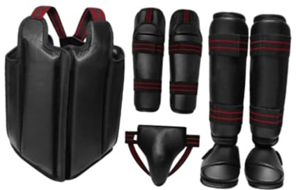 harayaa Taekwondo Schutzausrüstung Set für Boxsport mit Bauchschutz Und Körperschutz