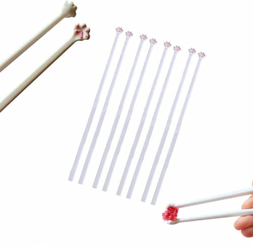 Palillos de pata de gato, reutilizables, antideslizantes, color rosa, bonitos y únicos, con huellas rosas, reutilizables, antideslizantes, ligeros, fáciles de usar, regalos creativos para familiares y