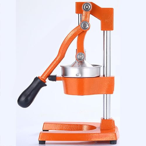 Spremiagrumi manuale in acciaio inossidabile Principio di spremitura per gravità Imbuto diviso Design staccabile Adatto Ristoranti Famiglie Bar Caffè Negozi di frutta (C: nero)