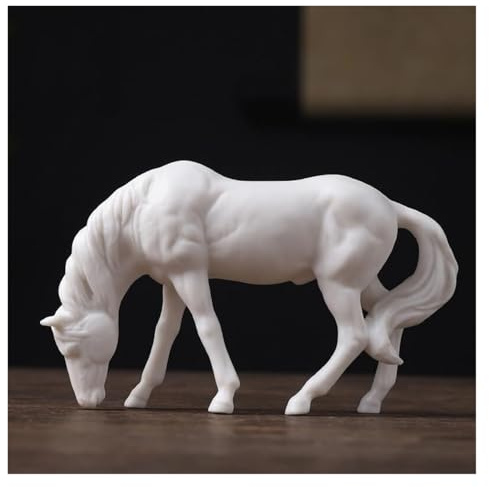 YRTHFJTJ Keramik Ornament Pferd handgefertigt weiß Porzellan Skulptur Kunst Home Decor Büro Hochzeitsgeschenk