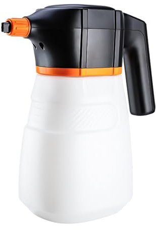 LOVIVER Pulverizador de Espuma Eléctrico de 2 L con Bomba Pulverizadora Presurizada, Blanco Naranja