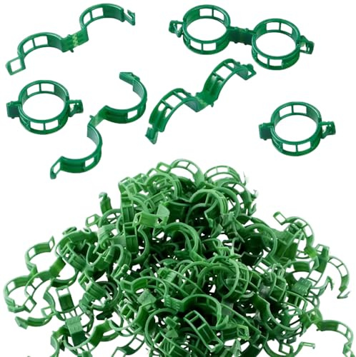 150Pcs Plant Clips for Climbing Plants – Reusable Garden Plant Support Clips – Durable Plant Gripper Clips for Vines, Flowers, Vegetables – Plant Clips for Climbing Plants & Trellises