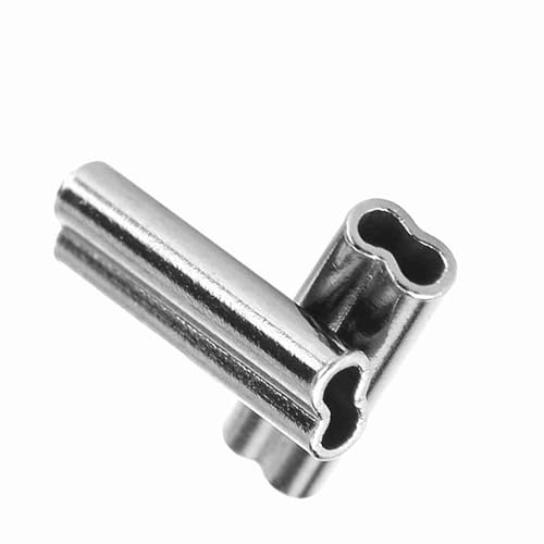 KIMISS 100pcs Manchons De Pêche, 6 Tailles Double Ligne De Sertissage Fil Terminal Accessoires De Matériel Cuivre Leader Tube Connecteur Connecteurs 1 2 4 8 2mm 0mm 10mm Fournitures Outils Et (1,2