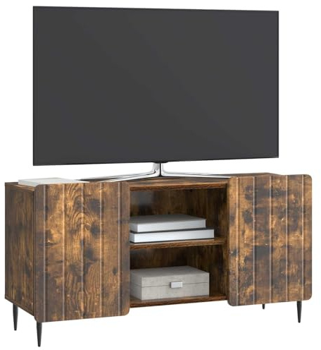 vidaXL TV-Schränk Geräucherte Eiche 102 x 34,5 x 52 cm Holzwerkstoff, Wohnzimmermöbel, Moderne Medienkonsole, stylische Aufbewahrung, rechteckiger Sideboard für Dein Zuhause