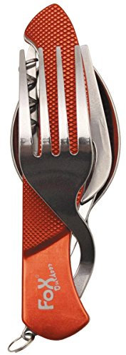 Fox Outdoor Couteau de poche 6 en 1 Rouge