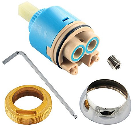 Skybath Bathroom 35mm Ceramic Disc Plastic Basin Shower Lever Mixer Tap Inner Cartridge Replacement with Fitting Screw