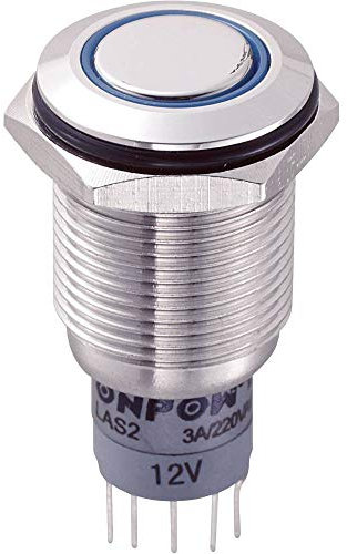 TRU Components Vandalismusschutzschalter LAS2GQF-11ZE/B/12V/S/P 701845 250V/AC 3A 1 x On/On zum Einhängen 1 Stück