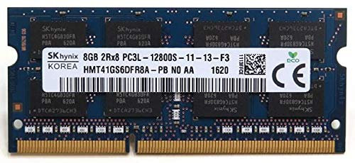 FTG International HMT41GS6DFR8A-PB 8GB 2Rx8 PC3L-12800S-11-13-F3 DDR3 1600MHz Nero SO-DIMM Laptop, piccolo fattore di forma RAM desktop