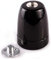 1x Porzellanfassung Porzellan Fassung E27 Lampenfassung Lampe schwarz Sockel